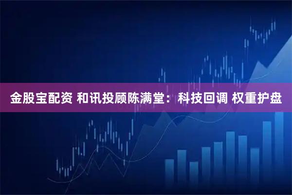 金股宝配资 和讯投顾陈满堂：科技回调 权重护盘
