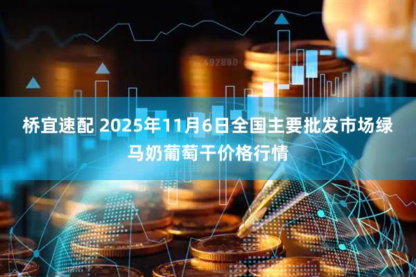 桥宜速配 2025年11月6日全国主要批发市场绿马奶葡萄干价格行情