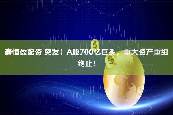 鑫恒盈配资 突发!A股700亿巨头,重大资产重组终止!